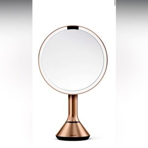 Simplehuman 8" Sensor Mirror, 5X &10X Magnification -- Rose Gold